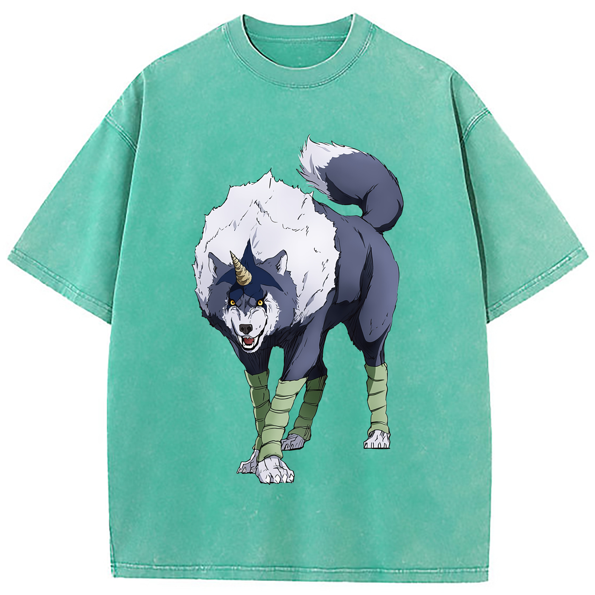 （画像用） 転スラ Regarding Reincarnated to Slime 綿100% ヴィンテージ風 半袖Tシャツ（フロントプリント）